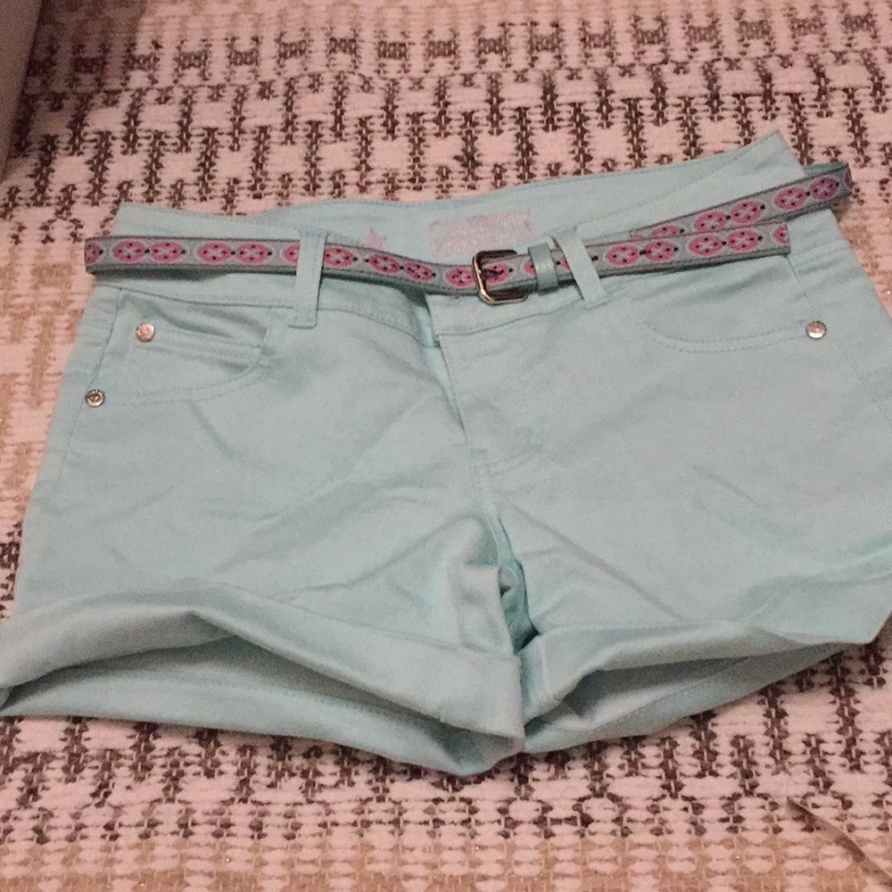 Mint green shorts